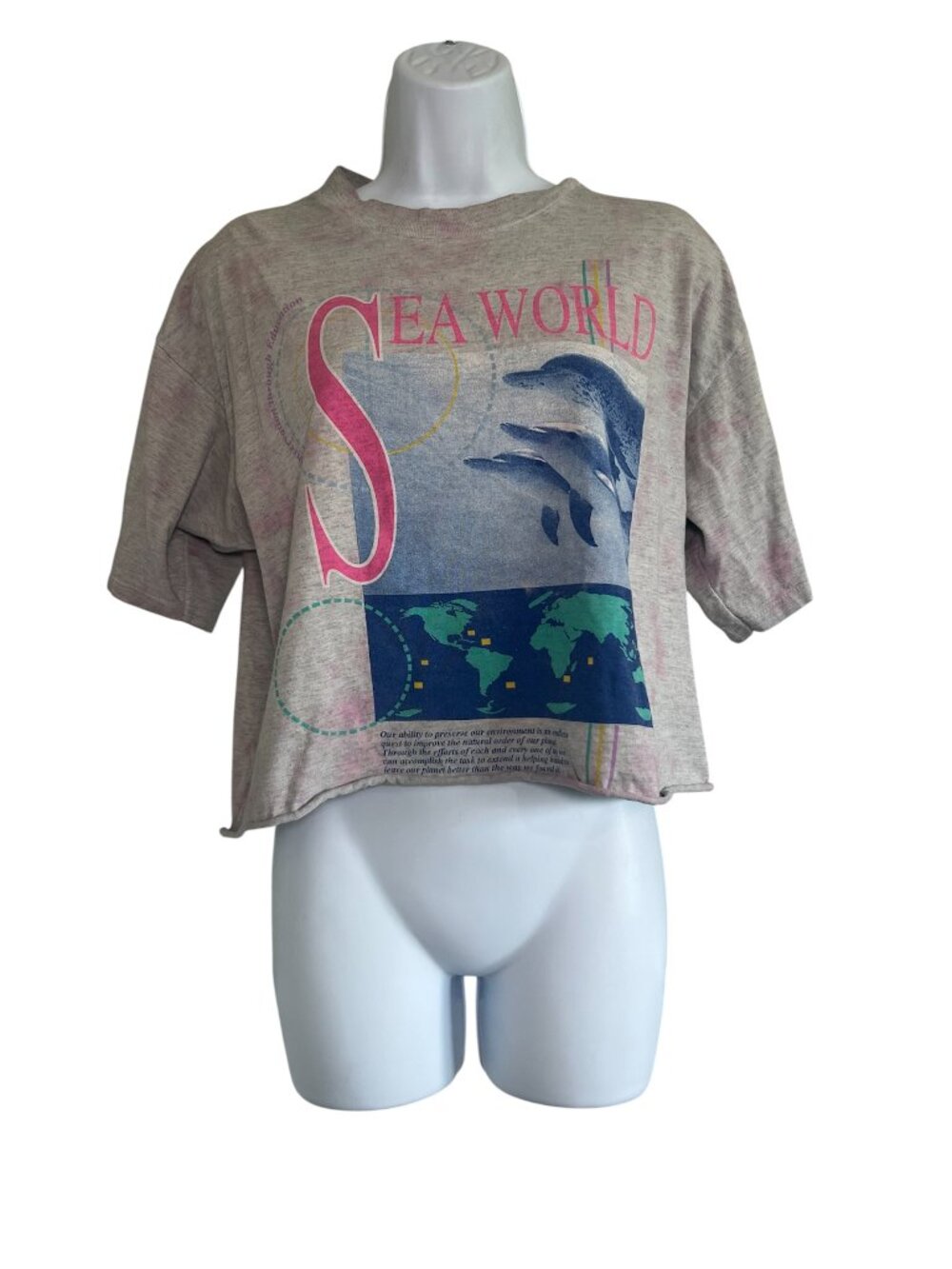 SEA WORLD VINTAGE CROPPED GRAPHIC TEE